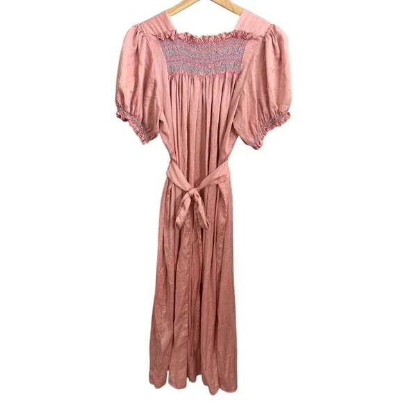 open lace back dress Giselle V-neck Plisse Maxi Milkmaid Dress